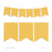 Hanging Pennant Banner Party Garland Decor-Set of 21-Andaz Press-Deep Yellow-