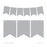 Hanging Pennant Banner Party Garland Decor-Set of 21-Andaz Press-Gray-