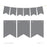 Hanging Pennant Banner Party Garland Decor-Set of 21-Andaz Press-Platinum Gray-