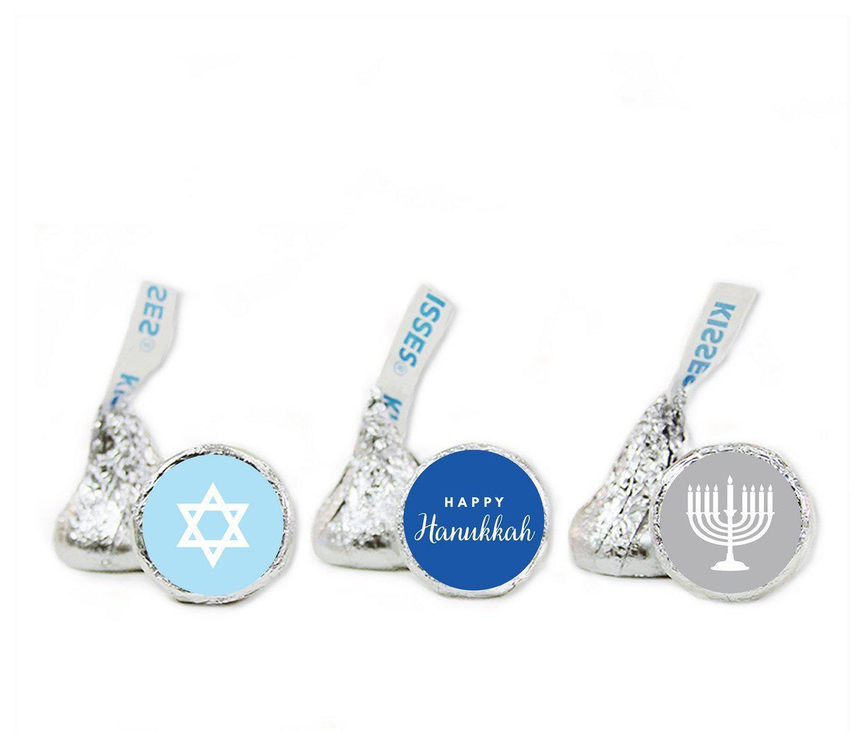 Hanukkah Menorah Hershey's Kisses Stickers-Set of 216-Andaz Press-
