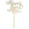 Happily Ever After Laser Cut Wood Cake Topper-Set of 1-Andaz Press-