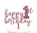 Happy 1st Birthday Glitter Acrylic Cake Toppers-Set of 1-Andaz Press-Gold-