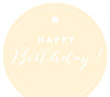 Happy Birthday! Circle Gift Tags, Chic Style-Set of 24-Andaz Press-Ivory-