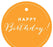 Happy Birthday! Circle Gift Tags, Chic Style-Set of 24-Andaz Press-Orange-