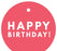 Happy Birthday! Circle Gift Tags, Modern Style-Set of 24-Andaz Press-Ivory-