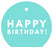 Happy Birthday! Circle Gift Tags, Modern Style-Set of 24-Andaz Press-Diamond Blue-