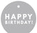 Happy Birthday! Circle Gift Tags, Modern Style-Set of 24-Andaz Press-Gray-
