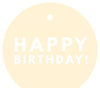 Happy Birthday! Circle Gift Tags, Modern Style-Set of 24-Andaz Press-Ivory-