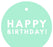 Happy Birthday! Circle Gift Tags, Modern Style-Set of 24-Andaz Press-Mint Green-
