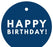 Happy Birthday! Circle Gift Tags, Modern Style-Set of 24-Andaz Press-Navy Blue-