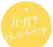 Happy Birthday! Circle Gift Tags, Whimsical Style-Set of 24-Andaz Press-Ivory-
