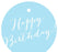 Happy Birthday! Circle Gift Tags, Whimsical Style-Set of 24-Andaz Press-Baby Blue-