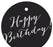 Happy Birthday! Circle Gift Tags, Whimsical Style-Set of 24-Andaz Press-Black-