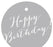 Happy Birthday! Circle Gift Tags, Whimsical Style-Set of 24-Andaz Press-Gray-