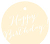 Happy Birthday! Circle Gift Tags, Whimsical Style-Set of 24-Andaz Press-Ivory-