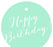 Happy Birthday! Circle Gift Tags, Whimsical Style-Set of 24-Andaz Press-Mint Green-