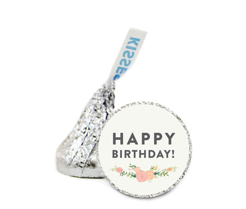 Happy Birthday! Floral Roses Hershey's Kiss Stickers-Set of 216-Andaz Press-