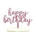 Happy Birthday Glitter Acrylic Cake Toppers-Set of 1-Andaz Press-Gold-