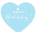 Happy Birthday! Heart Gift Tags, Chic Style-Set of 30-Andaz Press-Ivory-