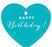 Happy Birthday! Heart Gift Tags, Chic Style-Set of 30-Andaz Press-Aqua-