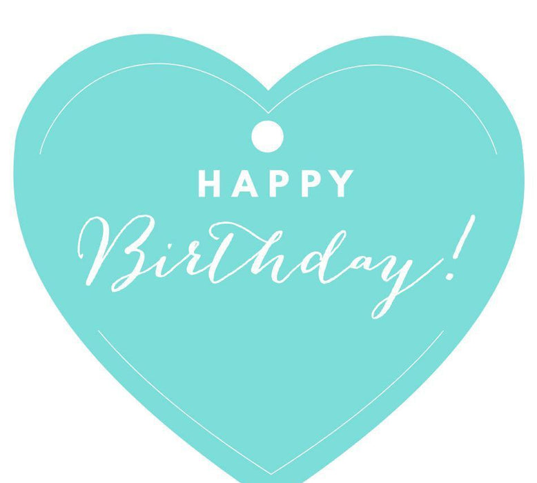 Happy Birthday! Heart Gift Tags, Chic Style-Set of 30-Andaz Press-Diamond Blue-