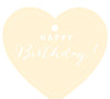 Happy Birthday! Heart Gift Tags, Chic Style-Set of 30-Andaz Press-Ivory-