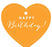 Happy Birthday! Heart Gift Tags, Chic Style-Set of 30-Andaz Press-Orange-