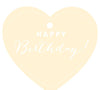 Happy Birthday! Heart Gift Tags, Chic Style-Set of 30-Andaz Press-Ivory-