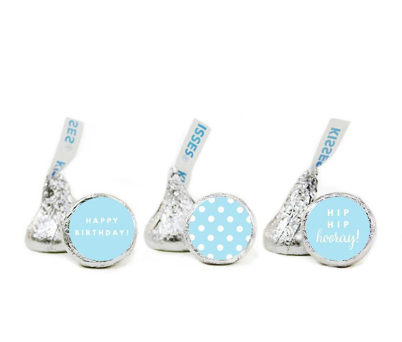 Happy Birthday Hershey's Kisses Stickers-Set of 216-Andaz Press-Baby Blue-