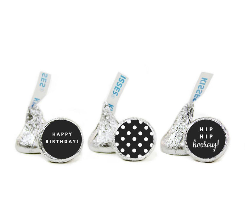 Happy Birthday Hershey's Kisses Stickers-Set of 216-Andaz Press-Black-