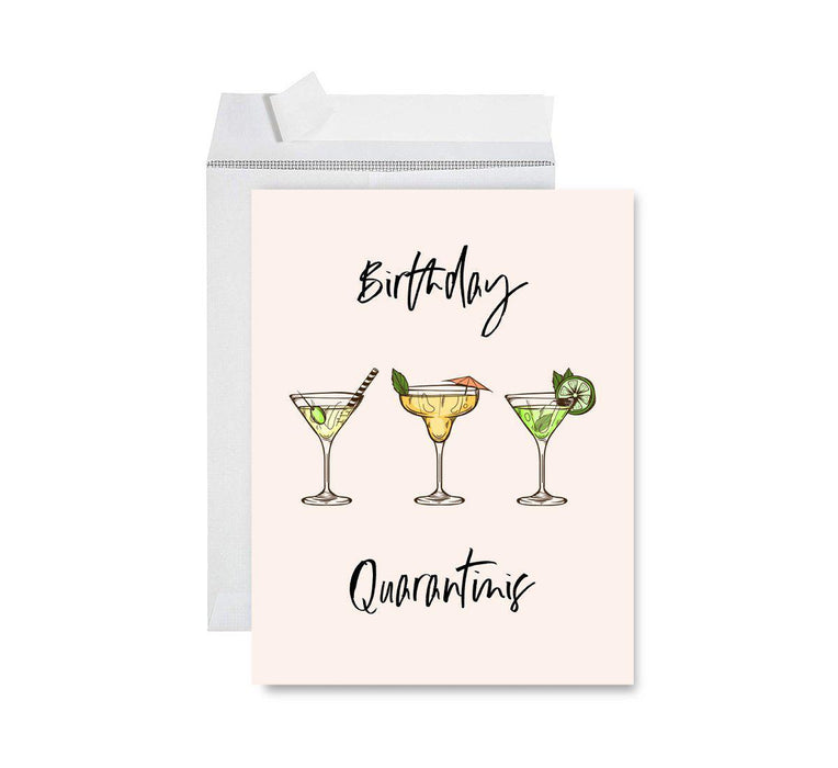 Happy Birthday Quarantine Jumbo Card for Social Distance Celebrations-Set of 1-Andaz Press-Birthday Quarantinis-