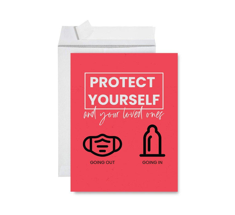 Happy Birthday Quarantine Jumbo Card for Social Distance Celebrations-Set of 1-Andaz Press-Protect Yourself and Your Loved Ones-