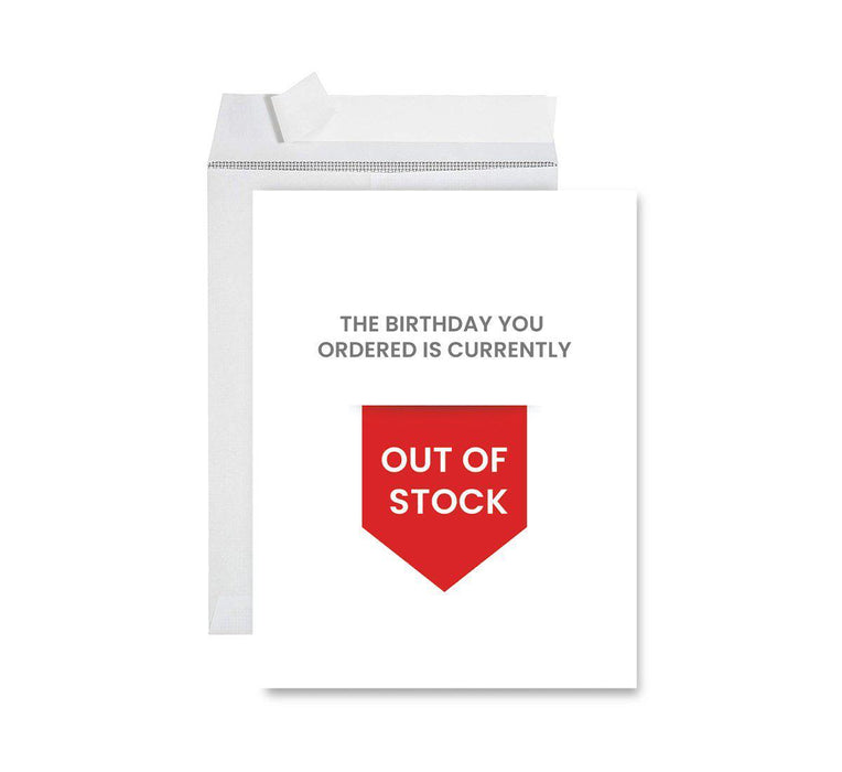 Happy Birthday Quarantine Jumbo Card for Social Distance Celebrations-Set of 1-Andaz Press-The Birthday You Ordered Is Currently Out of Stock-