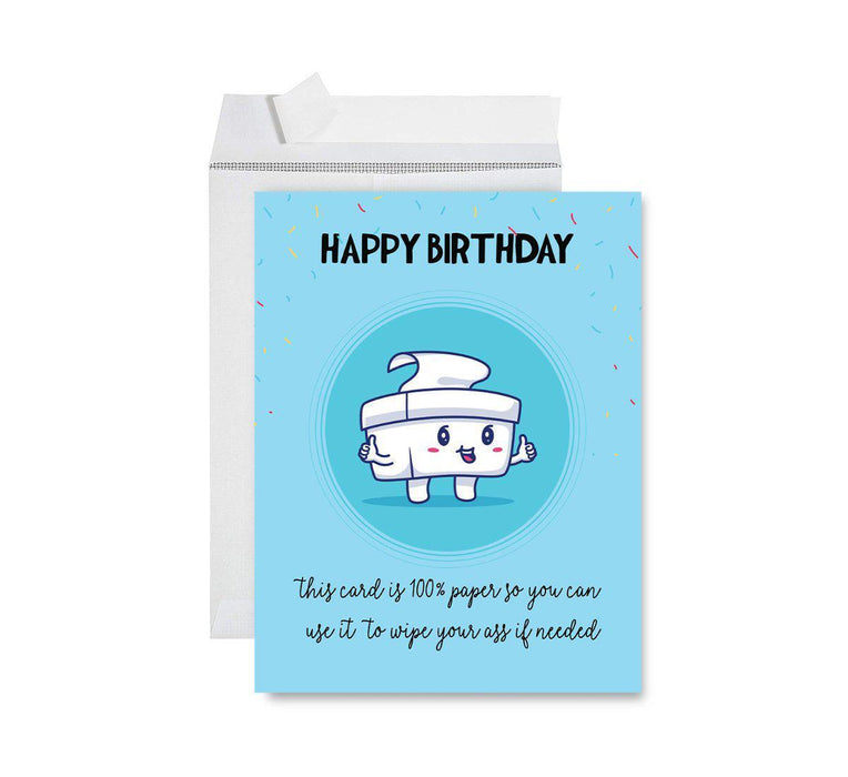 Happy Birthday Quarantine Jumbo Card for Social Distance Celebrations-Set of 1-Andaz Press-This Card Is 100% Paper-