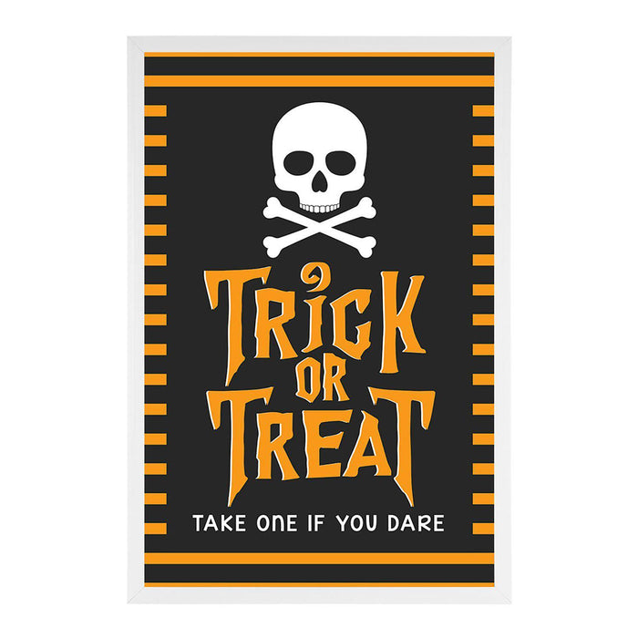 Happy Halloween Candy Sign Please Take One Sign Trick Or Treat Sign Halloween-Set of 1-Andaz Press-Skull-