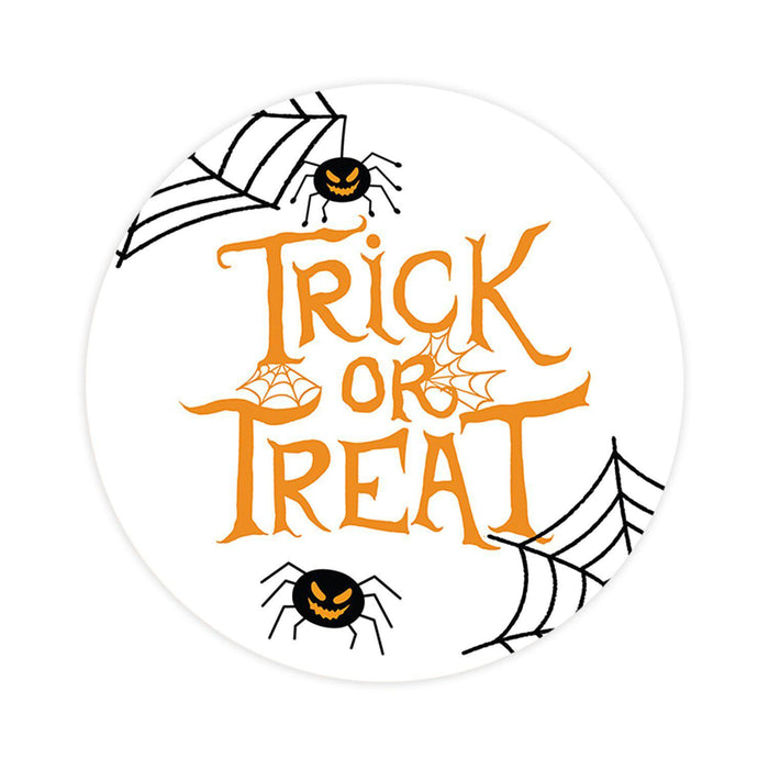 Happy Halloween Stickers Labels For Kids Treat Bags Goodie, Halloween Party Favors-Set of 120-Andaz Press-Spiders and Webs-