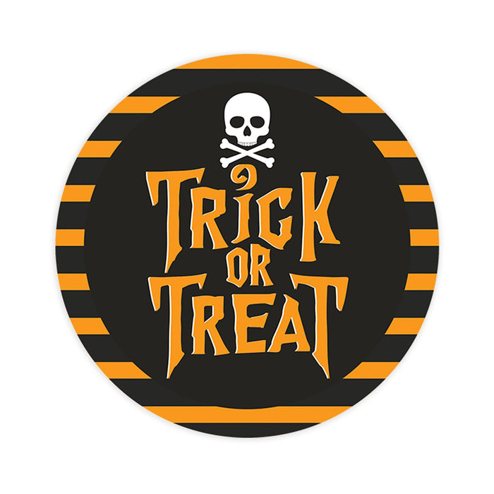 Happy Halloween Stickers Labels For Kids Treat Bags Goodie, Halloween Party Favors-Set of 120-Andaz Press-Trick or Treat Skull-