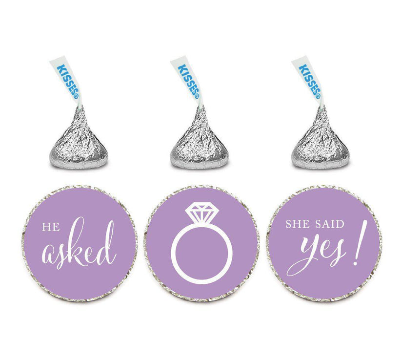 He Asked She Said Yes! Hershey's Kisses Stickers-Set of 216-Andaz Press-White-