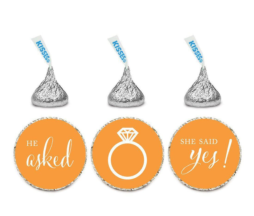 He Asked She Said Yes! Hershey's Kisses Stickers-Set of 216-Andaz Press-White-