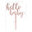 Hello Baby Mirror Acrylic Cake Toppers-Set of 1-Andaz Press-Gold-