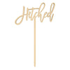 Hitched Laser Cut Wood Cake Topper-Set of 1-Andaz Press-