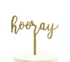 Hooray Glitter Acrylic Party Cake Topper-Set of 1-Andaz Press-Gold-