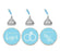 Hugs & Kisses from the New Mr. & Mrs. Hershey's Kisses Stickers-Set of 216-Andaz Press-Baby Blue-