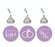 Hugs & Kisses from the New Mr. & Mrs. Hershey's Kisses Stickers-Set of 216-Andaz Press-Lavender-