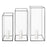 Hurricane Glass Candle Holders-Set of 3-Koyal Wholesale-Gold-
