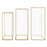Hurricane Glass Candle Holders-Set of 3-Koyal Wholesale-Gold-