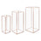 Hurricane Glass Candle Holders-Set of 3-Koyal Wholesale-Gold-