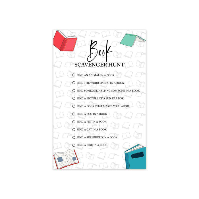 Indoor Scavenger Hunt Game Cards, Indoor Outdoor Activities for Children, Parties, Holiday Games-Set of 20-Andaz Press-Book Design-