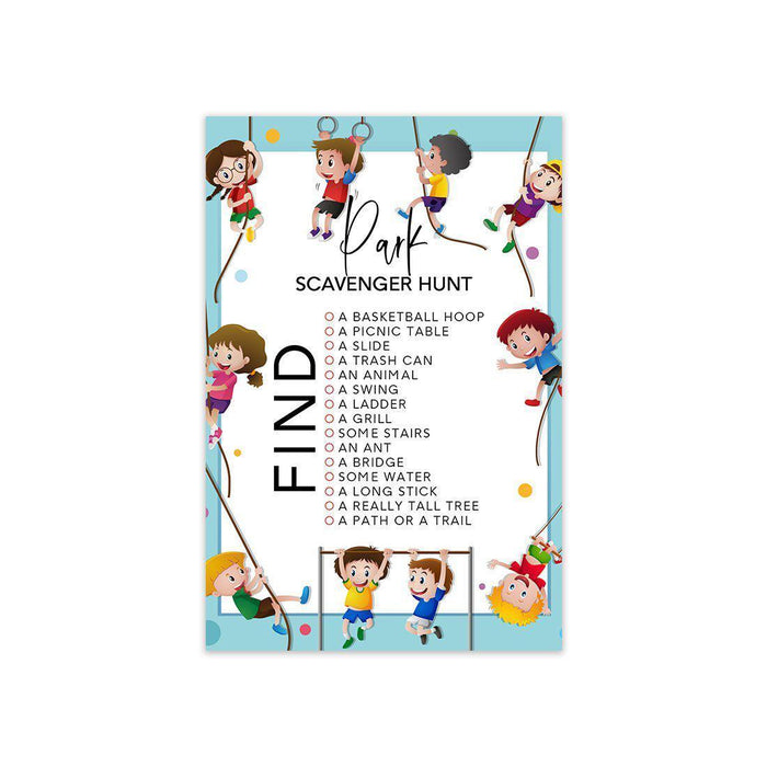 Indoor Scavenger Hunt Game Cards, Indoor Outdoor Activities for Children, Parties, Holiday Games-Set of 20-Andaz Press-Park Scavenger Hunt-