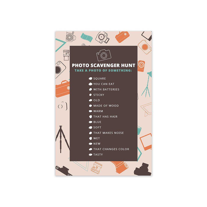Indoor Scavenger Hunt Game Cards, Indoor Outdoor Activities for Children, Parties, Holiday Games-Set of 20-Andaz Press-Photo Scavenger Hunt-